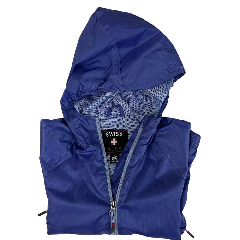 Swiss Alps Windbreaker Jacket Kids. Purple, kids size medium